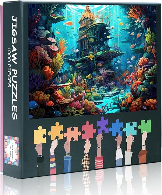 The Ocean Puzzles for Adults 1000 Pieces - Underwater World Jigsaw Puzzle (27.5x19.7 Inch), Fish and Coral Challenging Puzzles for Adults, Family Game for Men & Women (Home Decor Gift)