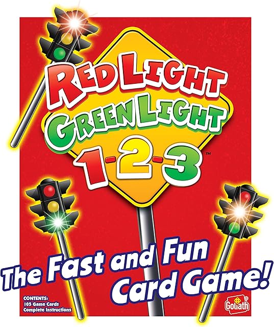 The Red Light, Green Light, 1-2-3 - Card Game for Ages 5 and Up