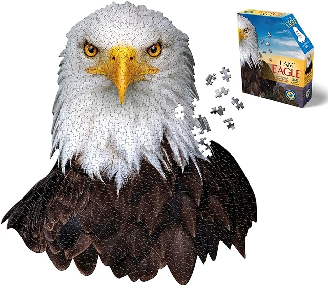 The Madd Capp Puzzles - I AM Eagle - 550 Pieces - Animal Shaped Jigsaw Puzzle