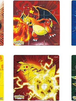 The Pokemon Style Characters Zigsaw Puzzle, Pack of 6, Total 96 Pieces, Assortment 2