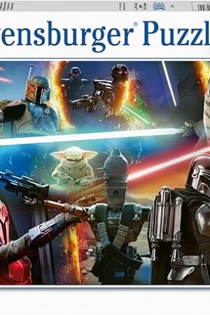 The Ravensburger Mandalorian Crossfire - 300 Piece XXL Jigsaw Puzzle | Designed for Kids Ages 8-10 | Perfect Interlocking Fit | Promotes Problem Solving Skills | Durable Piece Material