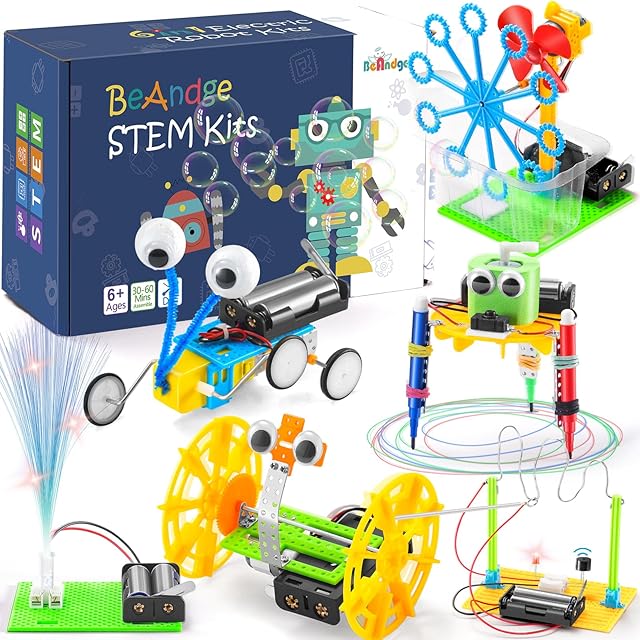 The STEM Robotics Kit - 6 Set STEM Toys for Age 8-13 8-10, Kids Crafts for Girls Boys Toys Gifts 6 7 8 9 10 Year Old Birthday Gifts, Engineering Science Robot Building Kits for Kids Age 8-12 6-8