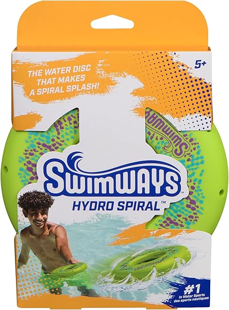 The SwimWays Hydro Spiral, Pool Toys for Kids and Adults, Throwing Ring for Beach, Lake and Swimming Pool, Outdoor Toys for Kids Aged 5 & Up