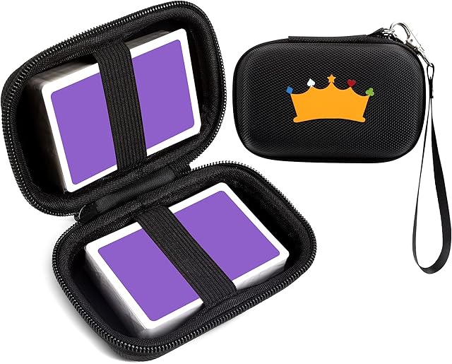 The Travel Card Games Case Compatible with Card Games Set, Hard EVA Playing Card Case for UNO & Phase 10 (Not Including Cards) (Black)
