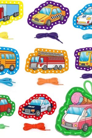 The Quilinz Lacing Cards,Sewing Kit for Kids,Fine Motor Toys,Shoe Tying Practice,Classroom Must Haves,Manipulatives for Preschoolers,Homeschool Supplies,Preschool Learning Activities,Toddler Crafts