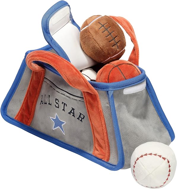 The Lambs & Ivy Baby Sports Interactive Plush Toy Set - Football/Basketball/Baseball