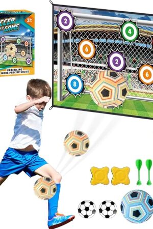 The RedCrab Soccer Ball Game Set for Kids, Soccer Practice Equipment for Toddlers, Soccer Toys with 2 Football, 1 Flannel Target, Soccer Ball Game Indoor Outdoor Backyard for Kids Birthday