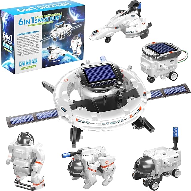 The STEM Projects for Kids Ages 8-12, Science Kits for Boys 8-14, 6-in-1 Solar Robot Space Toys Building Science Kits Gifts for 7 8 9 10 11 12 13 Year Old Boys Girls Teen