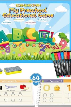 The Preschool Learning Activities - Tracing Books for Kids Ages 3-5 - Toddler Handwriting Practice - Letter Tracing for Kids Preschool Kindergarten Workbooks 3-4, 4-5 - Learning Books for 3-4 Year Olds