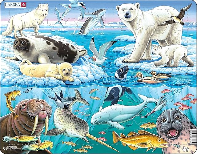 The Larsen Puzzles Arctic Ice 75 Piece Children's Jigsaw Puzzle