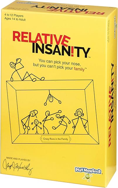 The Relative Insanity, Card Games - Family Games Night, Kids Games, Laugh Till You Drop Card Games for Adults, Travel Games, Fun, Kid Games, Designed by Comedian Jeff Foxworthy, Multi-Player, Ages 14+