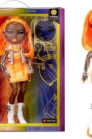 The Rainbow High Michelle- Orange Fashion Doll. Fashionable Outfit & 10+ Colorful Play Accessories. Great Gift for Kids 4-12 Years Old and Collectors.