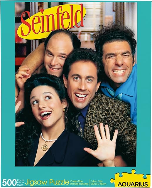 The AQUARIUS Seinfeld Group Puzzle (500 Piece Jigsaw Puzzle) - Glare Free - Precision Fit - Virtually No Puzzle Dust - Officially Licensed Seinfeld Merchandise & Collectibles - 14" x 19", Multi-Colored