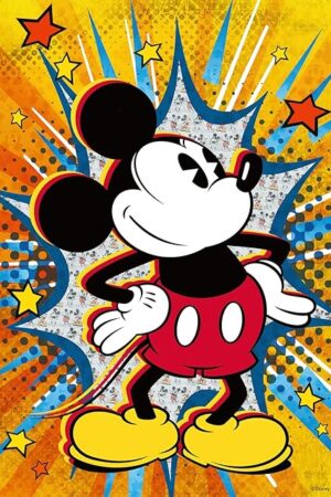 The Ravensburger Retro Mickey Mouse 1000 Piece Jigsaw Puzzle for Adults - Every Piece is Unique, Softclick Technology Means Pieces Fit Together Perfectly