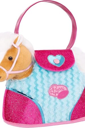 The Pucci Pups – Plush Horse – Dog Carrier – Heart & Stripes Bag & Pony – Comb & Purse – Stuffed Animal – 2+ Years