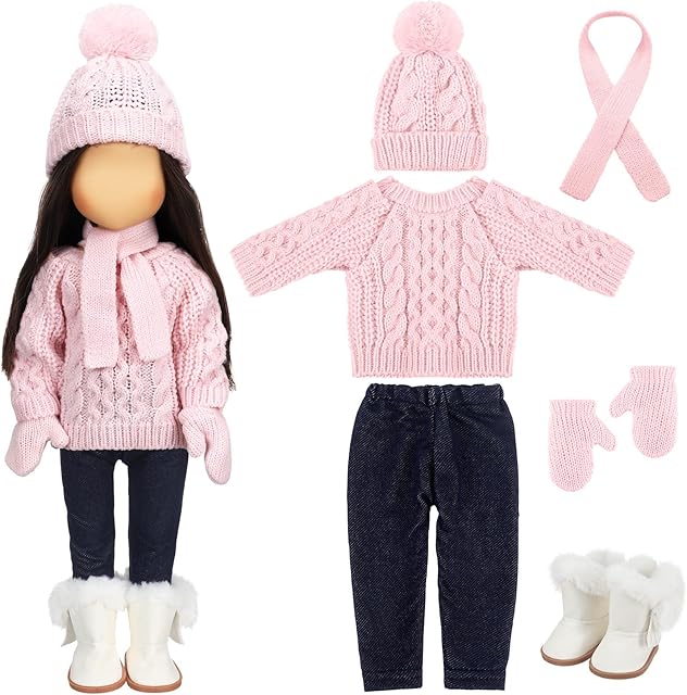 The Geyoga 12 Pcs Tie Dye 18 Inch Doll Clothes with Accessories Girl Doll Dress Trousers Summer Doll Outfits Set Eyeglasses Bag Shoes Hairband Umbrella for 18 Inch Doll Gifts(Sweet Style), Rainbow