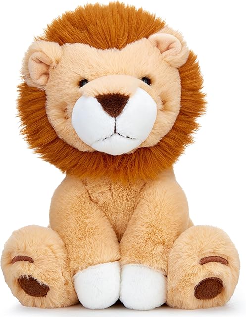 The IKASA Lion Stuffed Animals Plush Toys,10" Cute Plushie Soft Cuddly Toy, Gifts for Family Kids Girls Boys