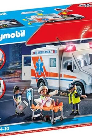 The Playmobil Ambulance with Accessories and 3 Figures