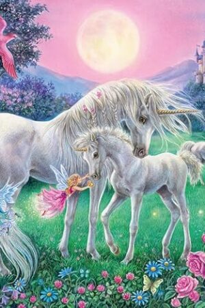 The Ravensburger - Unicorns in The Moonlight - 100 Piece Glow in The Dark Jigsaw Puzzle - Mystical, Bold & Colorful Imagery of Unicorns - Premium Quality - Ideal Gift - Screen-Free Fun - Children Age 6+