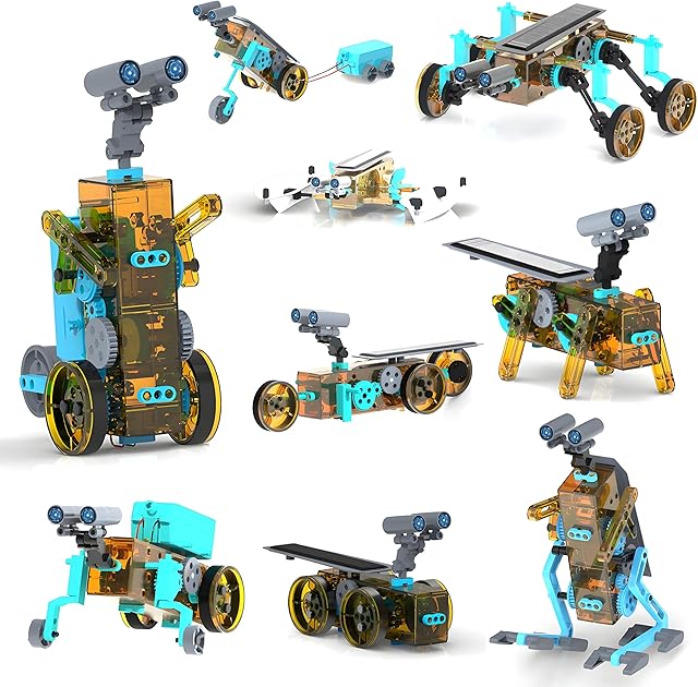 The STEM 25-in-1 Education Solar Power STEM Toys for Boys Age 8-12, Science Kits Robots Toys for Ages 8-13, Building Toys Robotics Experiment Set Birthday Gifts for Kids 8 9 10 11 12 13 Years Old