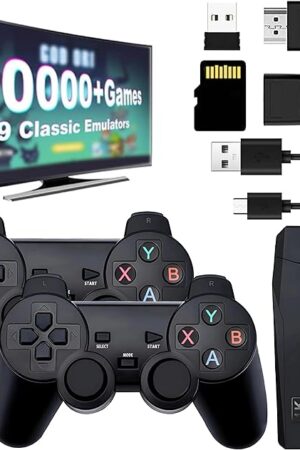The Retro Gaming Console - Retro Gaming Stick,Retro Game Console，9 Classic Emulators,4K HDMI Output,Plug and Play Game Stick with 2 Controllers(64G)