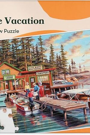The Relish - Dementia Jigsaw Puzzle for Adults - 63 Piece Lakeside Vacation Puzzle - Activities for Seniors with Alzheimer's