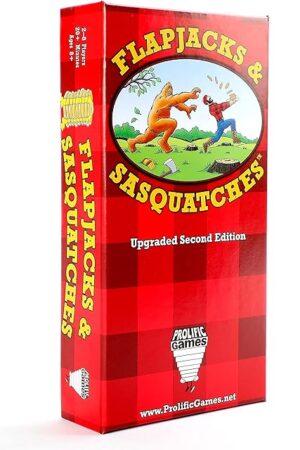 The Prolific Games Flapjacks & Sasquatches - Upgraded 2nd Edition, Family Card & Dice Game for 2-8 Players, 20-Minute Rounds, Fun for Kids & Adults, Perfect for Family Game Nights and Camping Trips