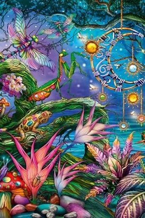 The Ravensburger Rainbow Reverie 1000 Piece Jigsaw Puzzle | Enchanted Garden Scene by Ciro Marchetti | Eco-Friendly and Precision-Cut Pieces
