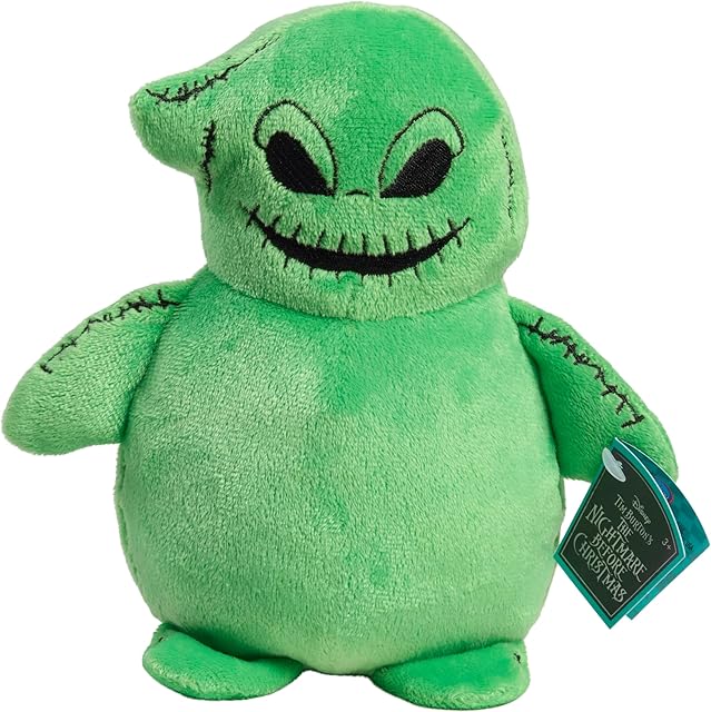 The Just Play Disney Tim Burton's The Nightmare Before Christmas Small 8.5-inch Plush Oogie Boogie Stuffed Animal, Soft Material, Kids Toys for Ages 3 Up