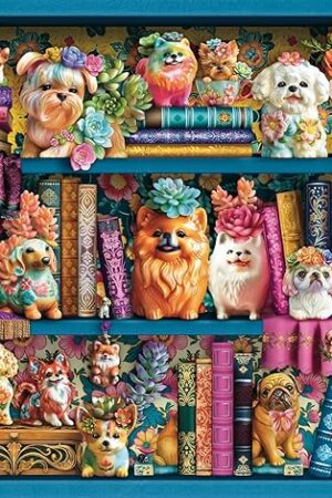 The Ravensburger Precious Porcelain Pups 500 Piece Jigsaw Puzzle | Sturdy, Glare-Free Design | FSC-Certified Sustainable Product