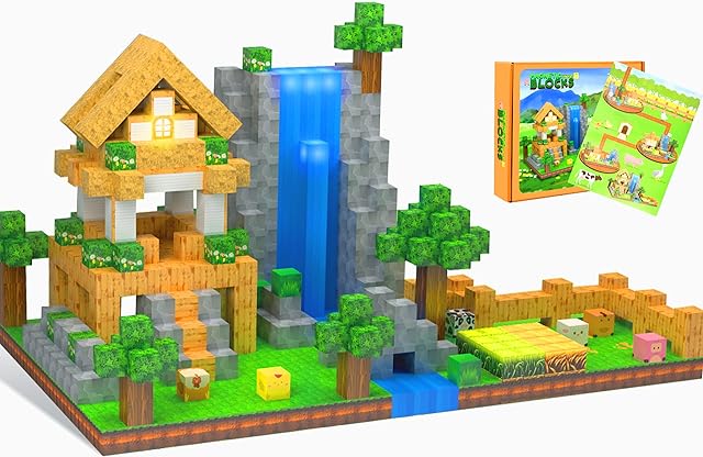 The 138 PCS Magnetic Blocks, Magnetic Building Blocks for Kids, Farm Construction Magnet Cubes Set for Girls Boys, Sensory STEM Toys for Kids Toddlers Ages 3+ Birthday