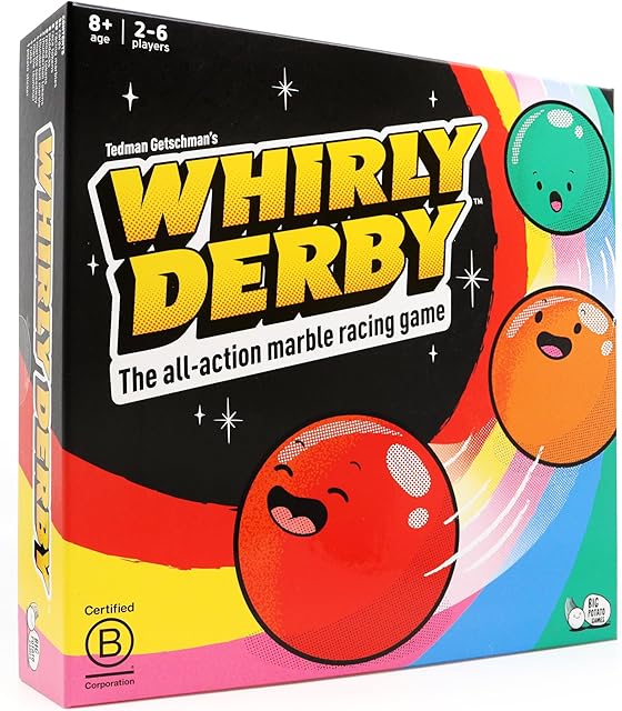 The Whirly Derby: The All Action Marble Racing Game | New Family Board Game, for 2-6 Players, Age 8+