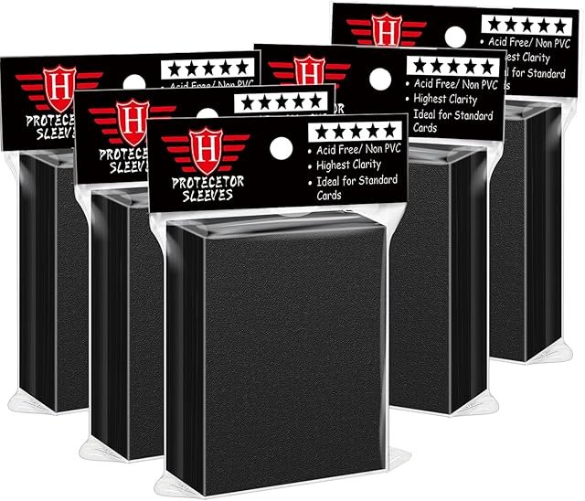 The 500 Pcs Black Card Sleeves Toploaders for Trading Card, Soft Penny Card Sleeves Card Protectors Plastic Card Holders Fit for MTG, Baseball Card, Sports Cards, Game Card Standard Cards