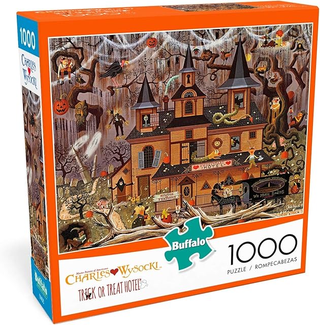 The Buffalo Games - Charles Wysocki - Trick or Treat Hotel - 1000 Piece Jigsaw Puzzle For Adults -Challenging Puzzle Perfect for Game Nights - Finished Size is 26.75 x 19.75