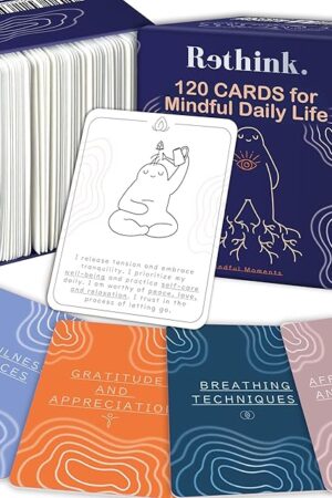 The QUOKKA Meditation Cards - 120 Cards for Adults - Anxiety Relief Items Affirmation Cards for Mental Health - Calming Self Care for Women - Perfect Mindfulness Gift for Adult