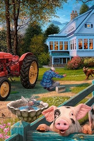 The Ravensburger Country Life 300 Piece Large Format Puzzle | Idyllic Farm Scene by Steve Read | Perfect Interlocking Fit | Eco-Friendly Materials