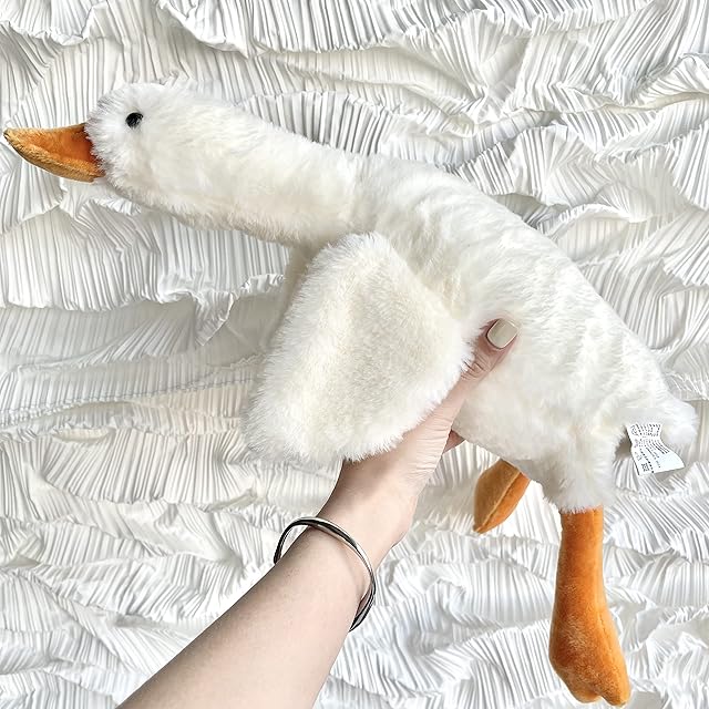 The Tanha Goose Stuffed Animal, Soft Small Goose Plush, Cute Stuffed Goose, Duck Stuffed Animal - 20 inch, White