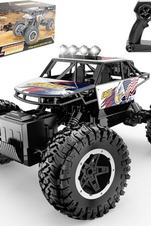 The Remote Control Car for Kids, RC Truck 1:14 Scale All Terrain Off-Road Monster Truck 4WD Electric Vehicle with 2.4 GHz Remote Control, 90 Minutes Running Time