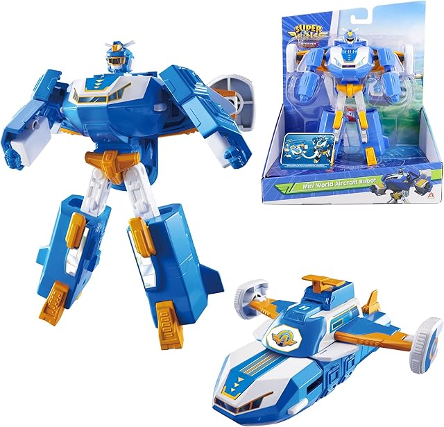 The Super Wings World Aircraft Playsets | Season 6 New Air Moving Base | Airplane Toys Mini Plane Transformable Toys | Transform Aircraft to Robot | Preschool Toy Plane Set for 3 4 5 Year Old Boys Girls