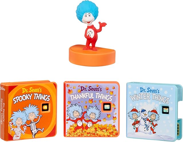The Little Tikes Story Dream Machine Dr. Seuss Thing 1 Collection, Storytime, Books, Audio Play Character, Gift and Toy for Toddlers and Kids Girls Boys Ages 3+ Years