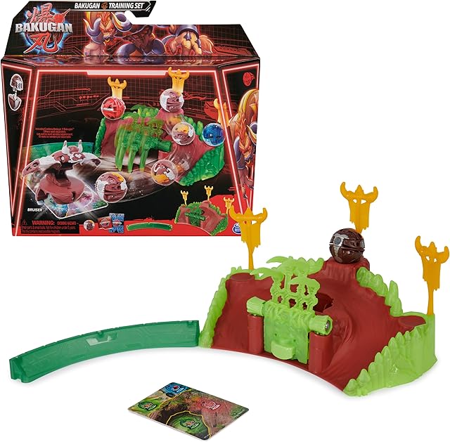The Bakugan Training Set with Bruiser, Mammal Clan Themed, Customizable Action Figure, Trading Cards, and Playset, Kids Toys for Boys and Girls 6 and up