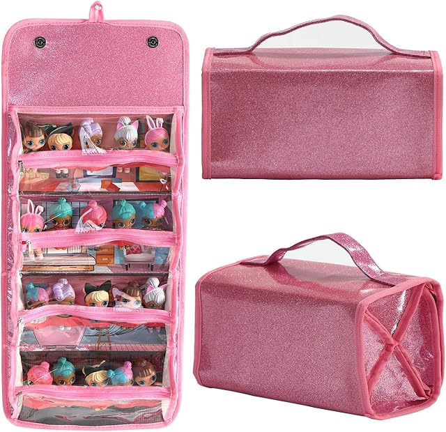 The Leeche Storages & Display Case for Dolls Compatible with All LOL Surprise Dolls,Easy Carrying Storage Organizer Clear View Case(Dolls Not Includ)