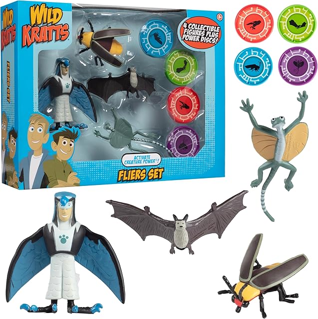 The Wild Kratts - Activate Creature Power - 4-Pack Action Figure Set - Fliers