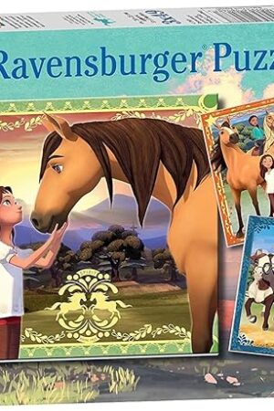The Ravensburger Adventure on Horses 3x49 Piece Jigsaw Puzzle Set for Kids - 08068 - Every Piece is Unique, Pieces Fit Together Perfectly