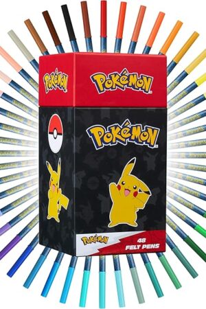 The Pokemon 48 Felt Pens with Colorful Markers for Kids Art Supplies Classroom Must Have Colored Pens Cute Art Supplies for Coloring Books Gifts for Kids