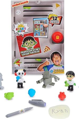 The RYAN'S WORLD Professor Ryan’s Locker Surprise, 12 Surprises Inside Includes Toy Figures and Slime, Styles May Vary, Kids Toys for Ages 3 Up by Just Play