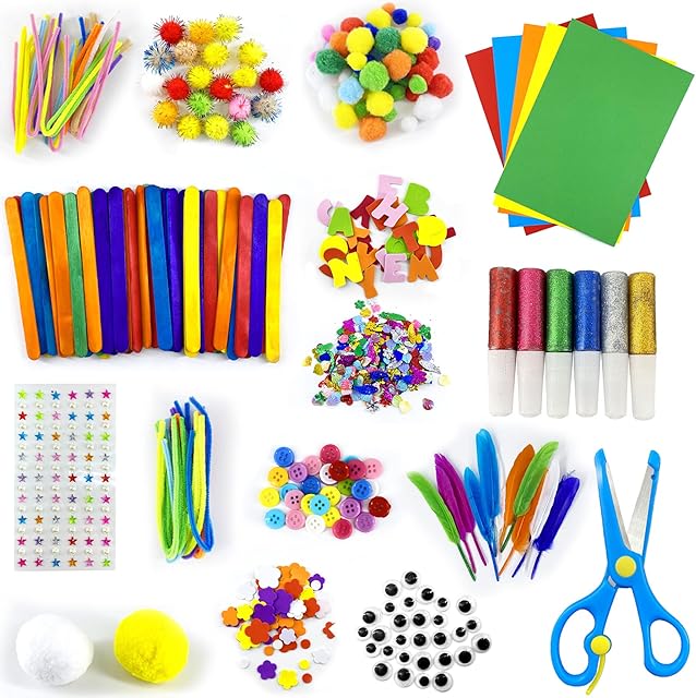 The Wergund Arts & Crafts Supplies for Kids - Craft Kits for Kids Arts & Crafts Toddlers Age 4 - 8 Years Old Craft Art Supply - All in One Kindergarten Homeschool Parent-Child Activity