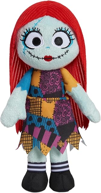 The Just Play Disney Tim Burton's The Nightmare Before Christmas Small 8.5-inch Sally Plush Stuffed Animal, Kids Toys for Ages 3 Up