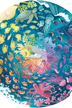 The Ravensburger Circle of Colors: Ocean - 500 Piece Round Jigsaw Puzzle | Engaging Activity for Kids and Adults | Premium Quality | Sustainable Forestry Practices | FSC Certified