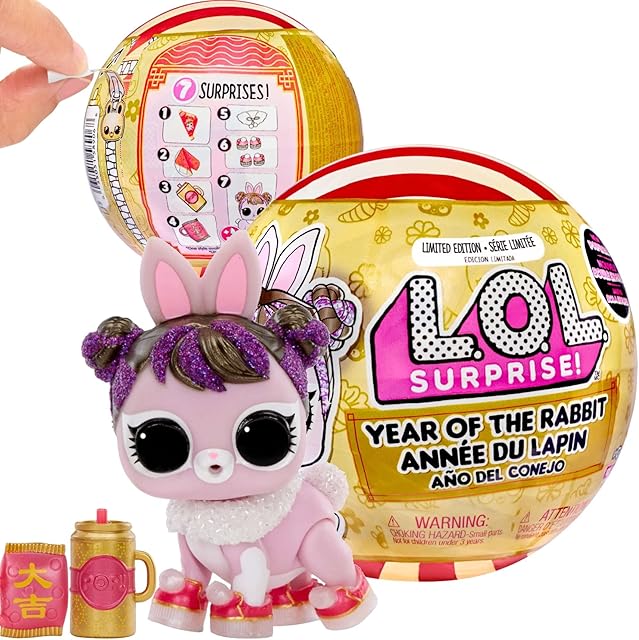The L.O.L. Surprise! Year of The Rabbit Doll Good Luck Bunny- with Collectible Doll, 7 Surprises, Limited Edition Doll, Accessories, Pet, Lunar New Year Theme- Great Gift for Girls Age 4+